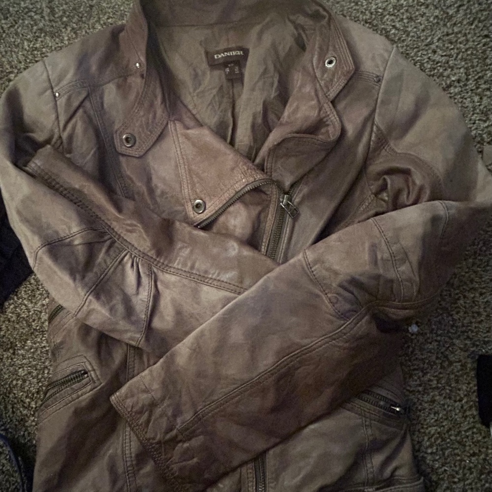 REAL Lamb leather motorcycle jacket